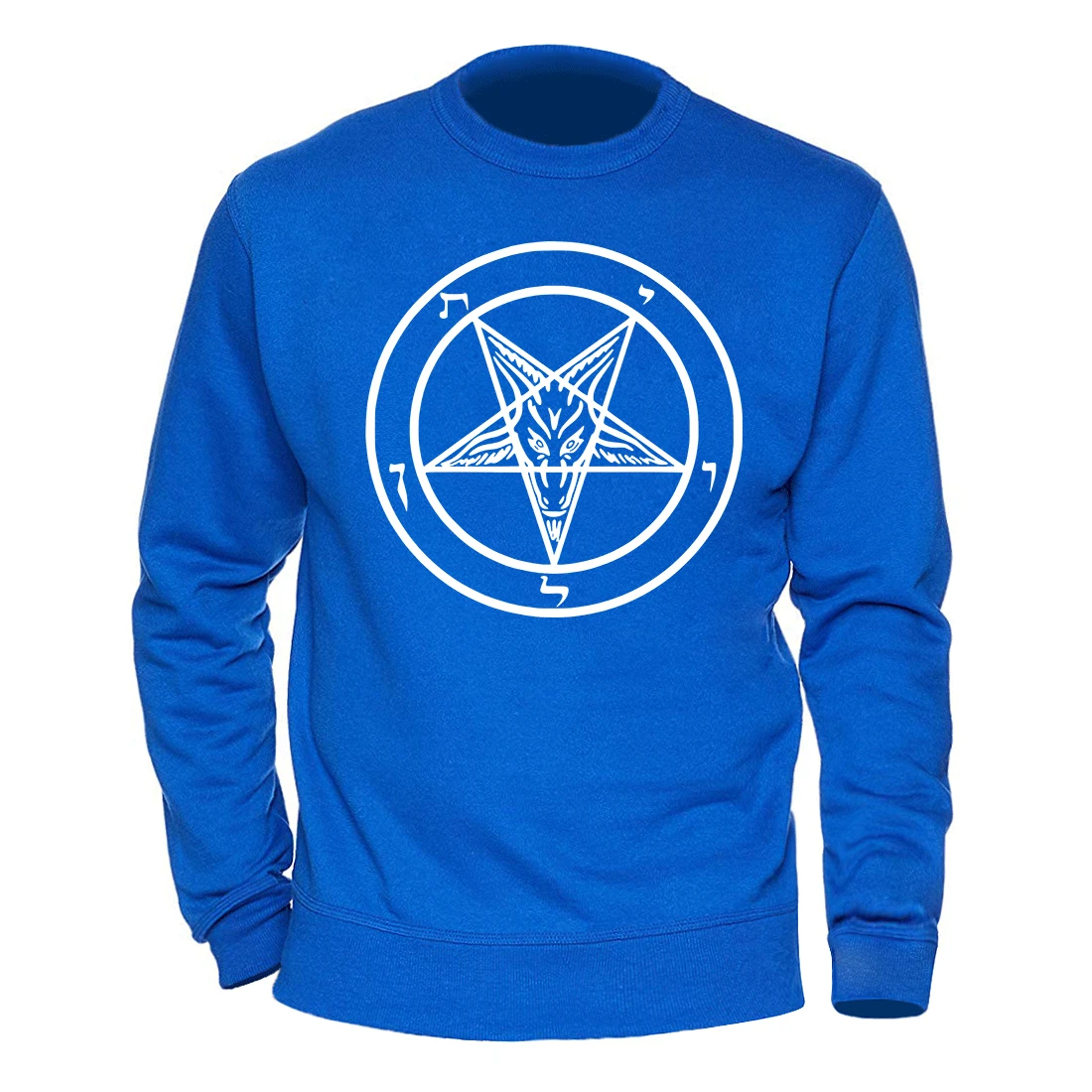 Теплые осенне-зимние пуловеры мужские футболки хипстер Готическая пентаграмма оккультовая сатана Толстовка Мужская Уличная мужская толстовка с капюшоном - Цвет: blue 5