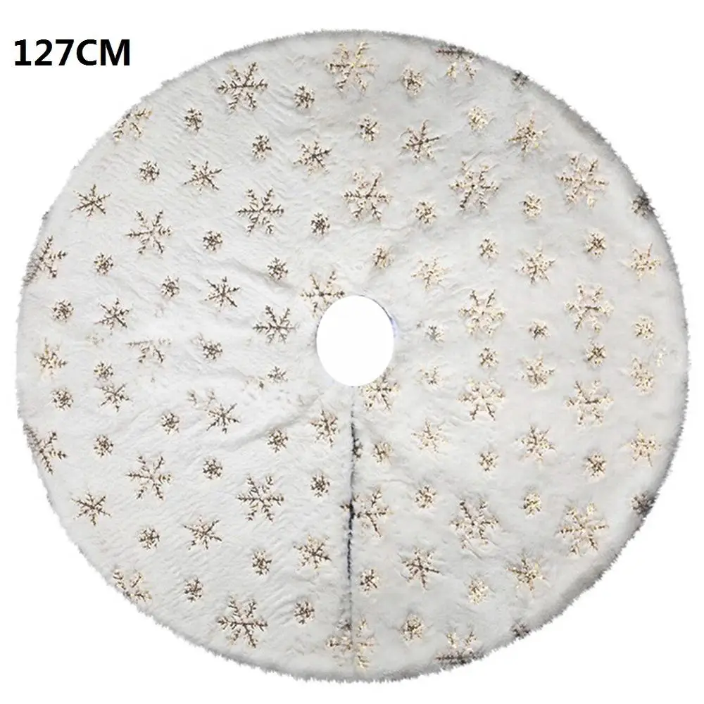 90/127 см дизайн белый плюш Снежинка сиквель елка юбка Рождественское украшение - Цвет: style 2