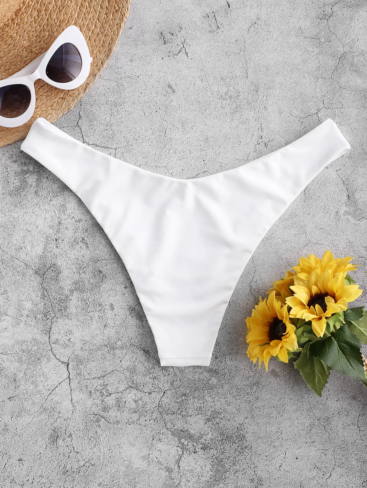 ZAFUL High Cut Solid Bikini Bottom