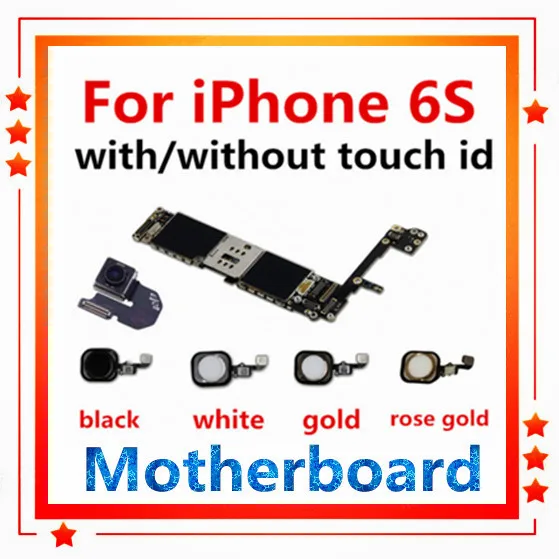 Разблокированная материнская плата для iPhone 6S 6 S с/без Touch ID, оригинальная материнская плата для iPhone 6S с чипом и замененной задней камерой