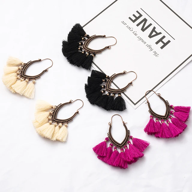 Achat Boucles d’oreilles frange bohème