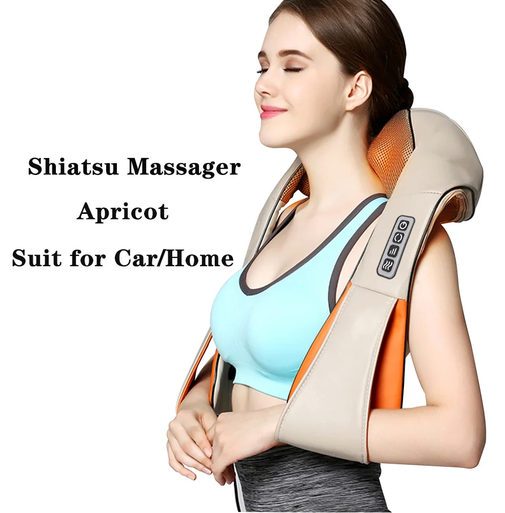 Shiatsu Massager U-образный Электрический шиацу массажер шаль Быстрая шеи плеча палец массаж инфракрасный 4D разминание автомобиля Дома Здоровье - Цвет: Shiatsu Massager