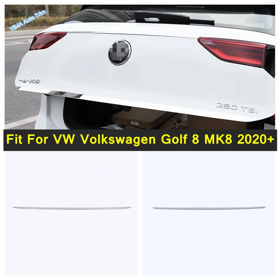 

Car Exterior Rear Boot Door Trunk Cover Tailgate Garnish Molding Trim Accessories Fit For VW Volkswagen Golf 8 MK8 2020 - 2023