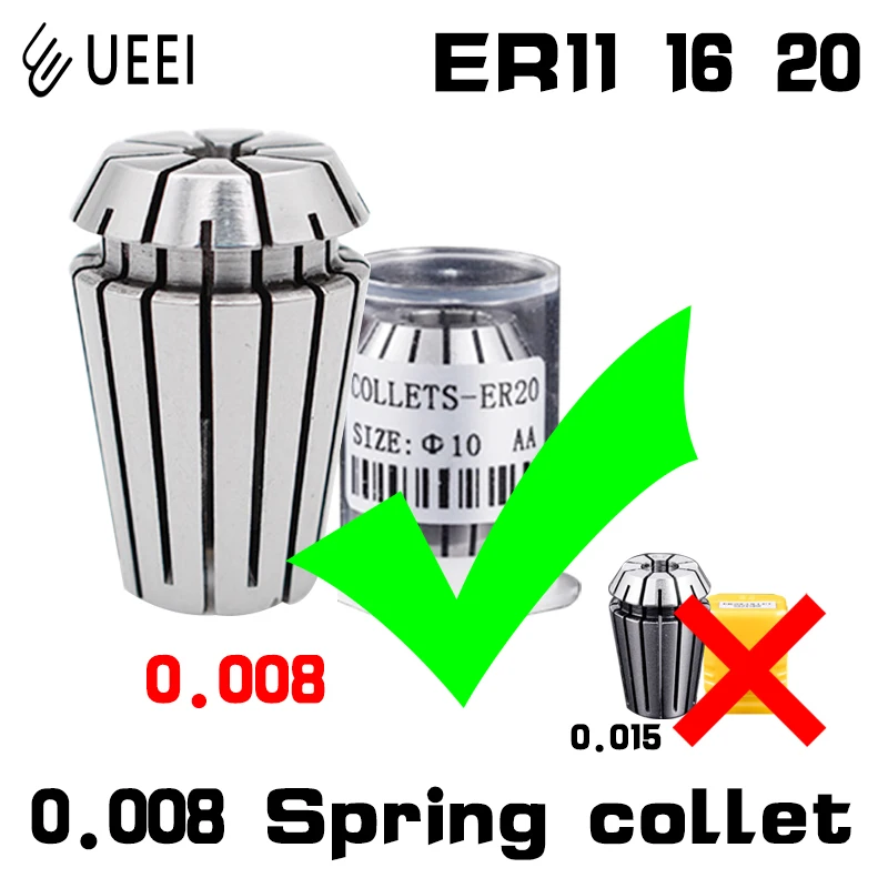 1 шт. ER11 ER16 ER20 0 008 высокоточная пружинная Цанговая гравировальная машина