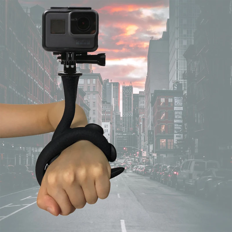 Гибкая форма змеи держатель для камеры присоска кронштейн для Gopro 6 5 SJ4000 SJ8 yi 4k DJI OSMO карманные аксессуары для экшн-камеры
