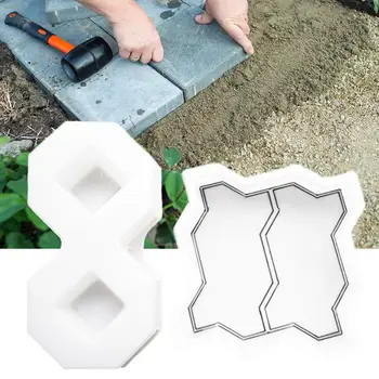 

DIY Path Maker Paving Cement Brick Mold Outdoor Courtyard Garden Stone Road Manually Concrete Carving Pavement Tool