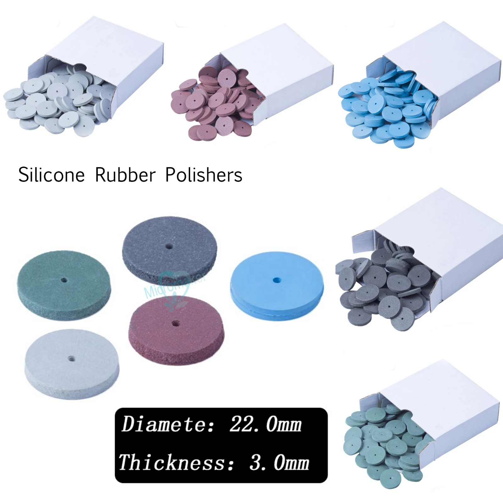 100Pcs/Box Dental Lab Polishing Wheels Burs Particles Assorted Silicone Rubber Polishers 5colors For Sale | Красота и здоровье