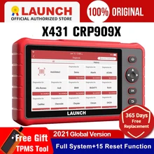 LAUNCH X431 CRP909X OBD2 Scanner Full System OBD Diagnostic Tool Automotive OIL IMMO TPMS Code Reader Diagnostic Scanner crp909