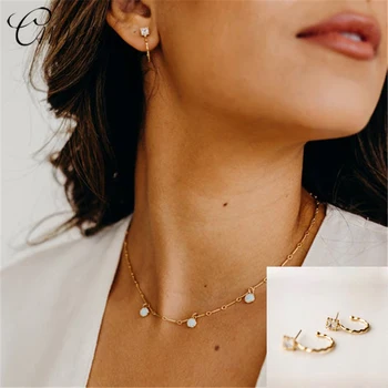 

CANNER Fashion 925 Sterling Silver Crystal Rhinestone Geometric Stud Earrings For Women Wedding Earrings Piercing Ear Jewelry