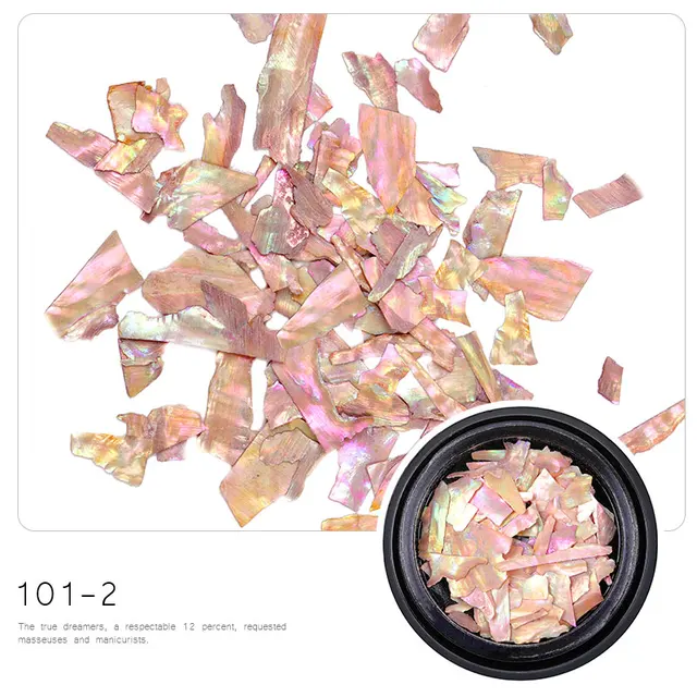 HNUIX 1 Box Shell Stone Nails Art Glitter for Nail UV Gel Nail Polish Flakies Decoration Nail Accessories 101-2