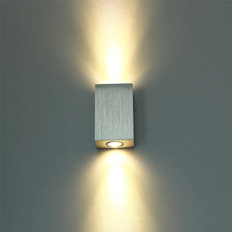 

6W lampada LED Aluminium wall light rail project Square LED wall lamp bedside room bedroom wall decor arts