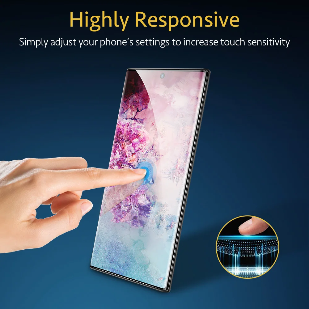 2 шт./лот ESR премиум класса закаленное стекло для Samsung Galaxy Note 10 + Защитная пленка на