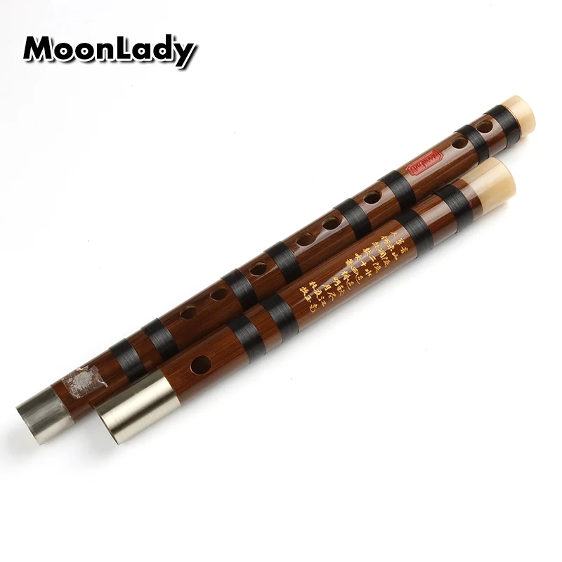 

CDEFG Key Brown Flute Handmade Bamboo Flute Musical Instrument Professional Flute Dizi with Line also suitable for Beginners