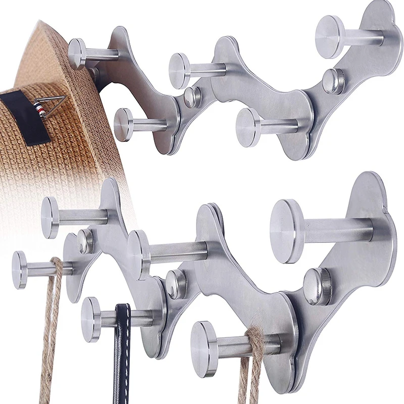 Wall-Mounted Wall-Mounted Hangers 360 Rotary Expandable Wall-Mounted Hangers with 6 Coat Hooks, Coats, Terry Bathrobes, Coat Rac
