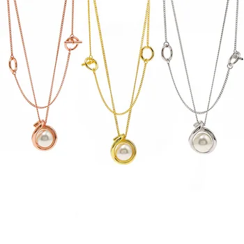 

Fashion Pendant Necklace Beautiful Jewelry Personality Classic Style Simple Pearl Shape Gift for Lovers Christmas 2019 new hot
