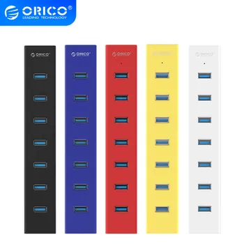 

ORICO H7013 High Speed 7 Ports USB3.0 HUB Portable Desk USB Splitter With Power Adapter For Tablet Laptop Computer Notebook