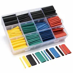 530pcs Set Polyolefin Shrinking Assorted Heat Shrink Tube Wire Cable Insulated Sleeving Tubing Set