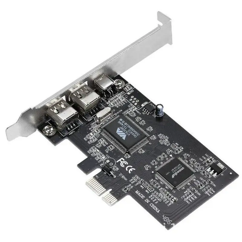 New PCIe 1394 Card DV HDV HD video capture PCIe 1394 A B FireWire card