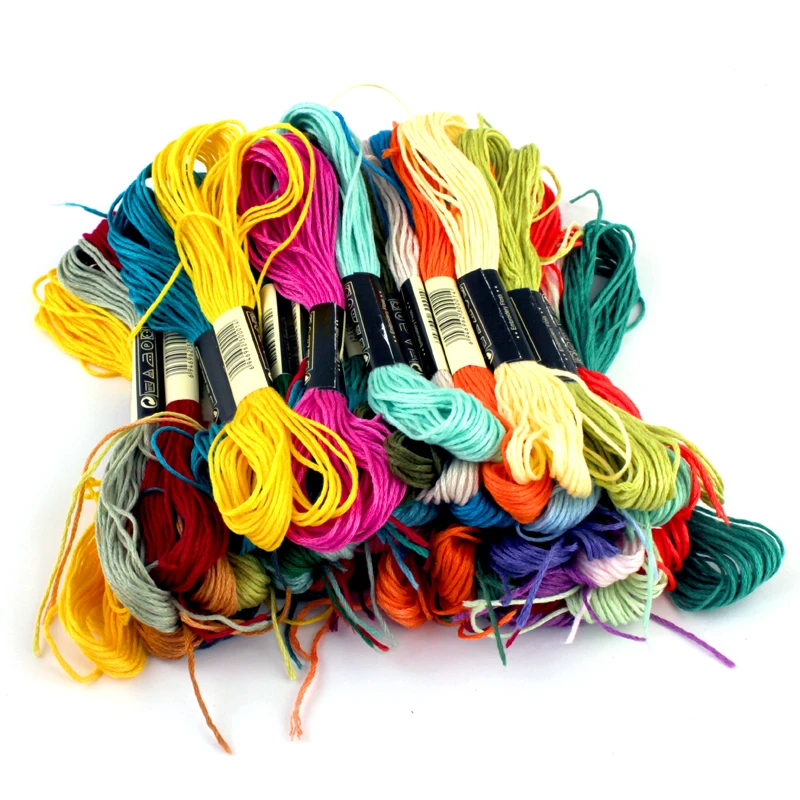 12 Skeins Embroidery Threads For Cross Stitch Braiding And Craft Work Sewing An