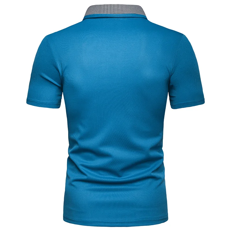 Men's Polo Shirts Blended Cotton Breathable Splicing Casual top Fashion Sports High quality Short Sleeve Polo Shirts Men D21