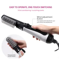 Multifunctional Hair Straightener Comb Hair Dryer Curling Brush With Comb 1200W Round Brush Blow Dryer Rotating Hot Air Brush 2