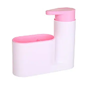 

Kitchen Sink Detergent Dispenser Stand With Sponge Storage Liquid Soap Automatic Dispenser Shelf Set Bathroom Organizer