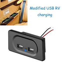 Chargeur à double Ports USB 12V, accessoires de Modification pour voiture, Camping Car, bateau, Camping Car, caravane, véhicule, DC5V/3.1A 
