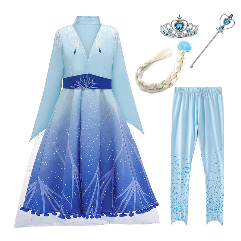 2020New Dress For Girls Clothing Anna Princess Set Elsa Dress Birthday Evening Party Dress Christmas Clothes New Year Costume - Цвет: 3