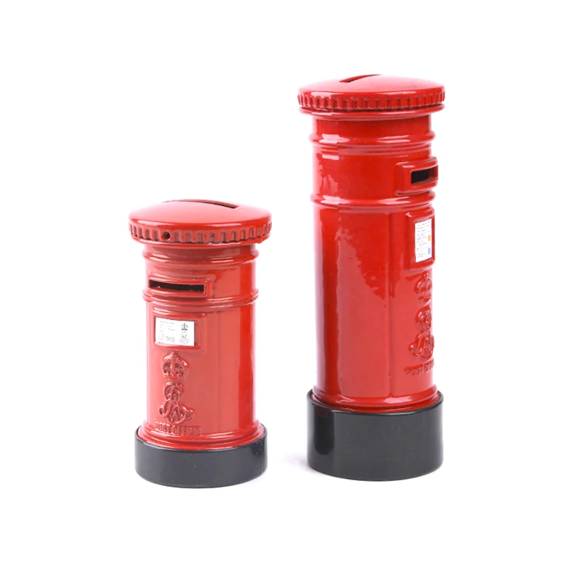 

Hot Sale British creative mailbox Coin Bank for children at the beginning of the school season metal ornament Christmas gifts