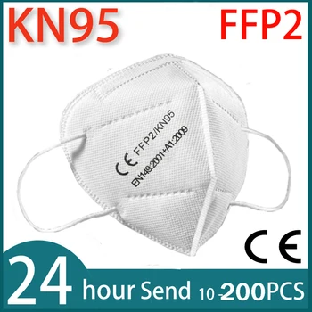 

10-200PCS CE Reusable Mask KN95 Face Mask ffp2 Dustproof KN95 mask Filter Filtration Protective Anti Dust Mouth Face Masks FFP2