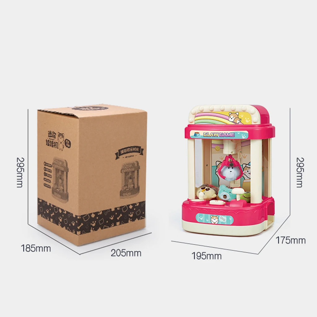 Candy Grabber Claw Machine, Coin Operated, Sweet Dispenser with Carnival Music, Mini Grabbing Toy