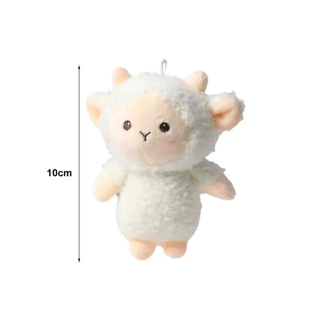 10cm Sheep Plush Toy Stuffed Doll Pendant Bag Animals Decorations Sheep Backpack Keychain Toys Children/GirlFriend Gift 6