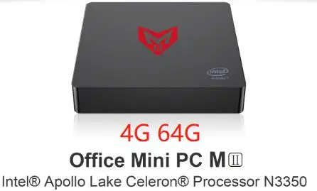 4G 64G N3350CPU In-tel Apollo Lake Celeron J3355/N3350 MII 4gb64gb Мини ПК Win10/ubuntu MII набор верхней коробки двойной wifi - Цвет: 4G 64G N3350CPU