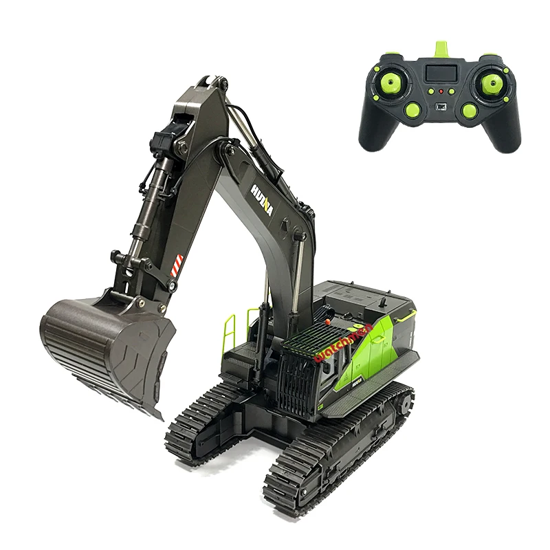 Green Excavator 22CH RC Truck 1/14 Remote Control Toys for Boys Adults HUINA 593 1593 NEW ARRIVAL