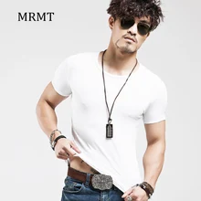 Новинка, брендовая мужская футболка, одноцветная, v-образный вырез, короткий рукав, футболка для мужчин, белые колготки, футболки, подходят для тела, топы, футболки