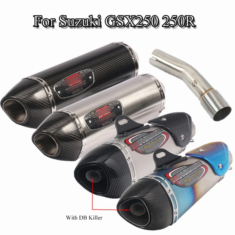 

For 2016 2017 2018 Suzuki GSX250 250R Exhaust System Piep Motorcycle Exhaust Muffler Connect Mid Link Tube Bike Modified Slip On