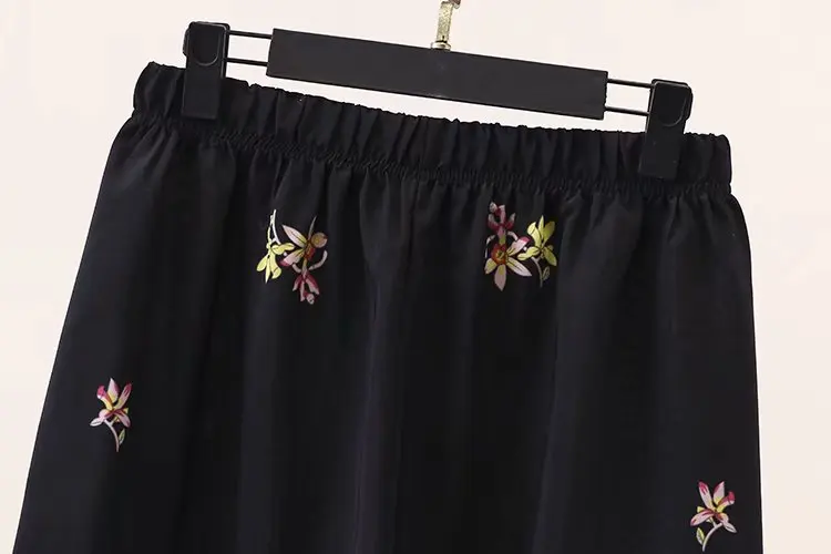 Женская Весенняя Европейская мода кран печати винтажные длинные брюки женские Национальные широкие укороченные брюки TB3408