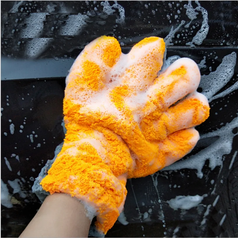 

1 Pc Ultra-Luxury Microfiber Car Wash Gloves Car Cleaning Tool Home use Multi-function Cleaning Brush Detailing