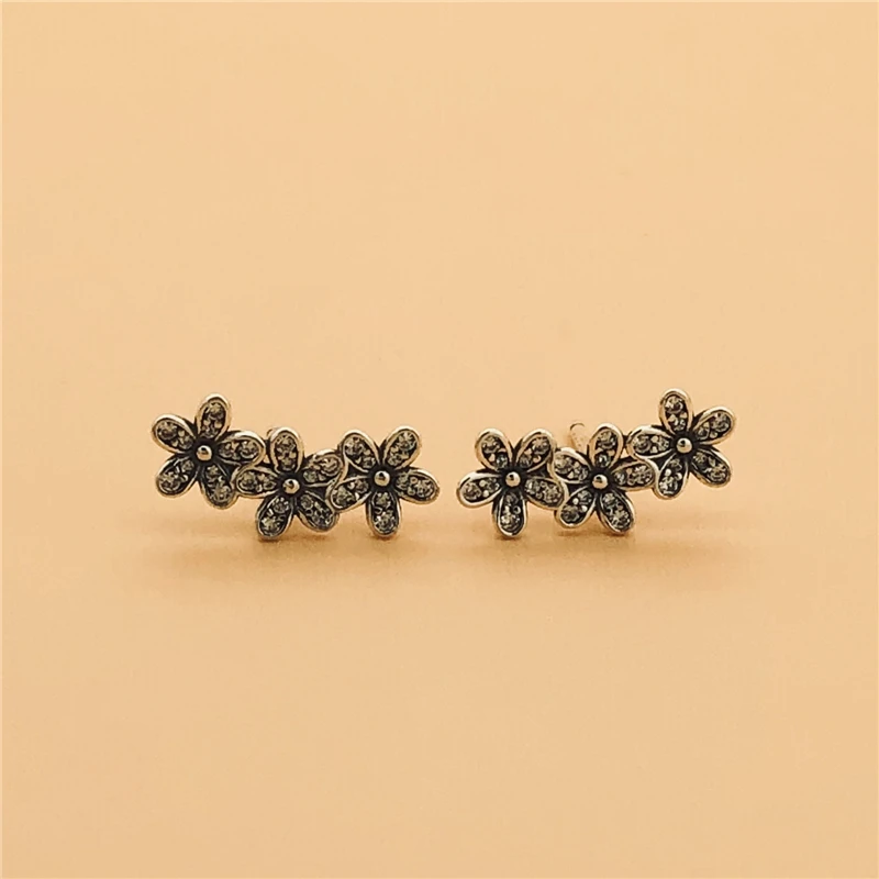 Cefuny 925 Sterling Silver dazzling daisy earrings Women stud Earring Jewelry Collection Gifts Wholesale One Pair | Украшения и