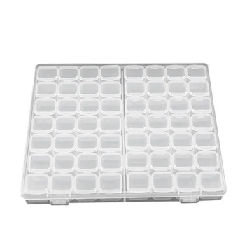 

56 Grid Storage Tool Diy Removable Clear Plastic Organizer Nail Art Rhinestone 56 Diamonds Jewelry Grid Earrings Bead Necklace S