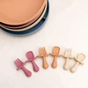 New Baby Feeding Silicone Mini Spoon Fork Baby Utensils Newborn Training Manipulative Ability Children's Tableware Baby Stuff 3