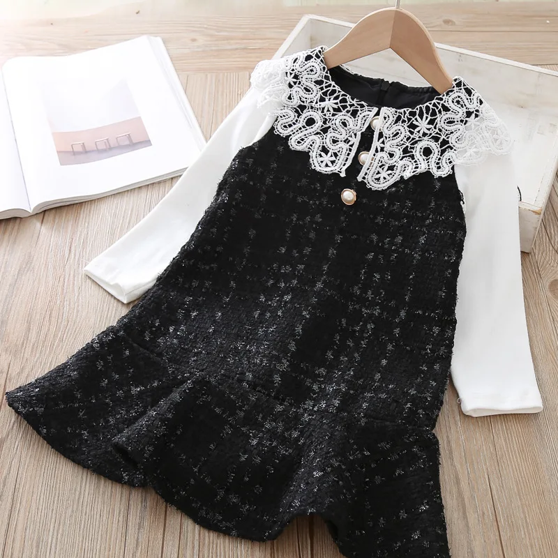 

Girls Dress Elegant Autumn long Sleeve Fashion Dresses For Girl Clothes 4 5 6 7 years Birthday Princess Costumes Kid Party Dress