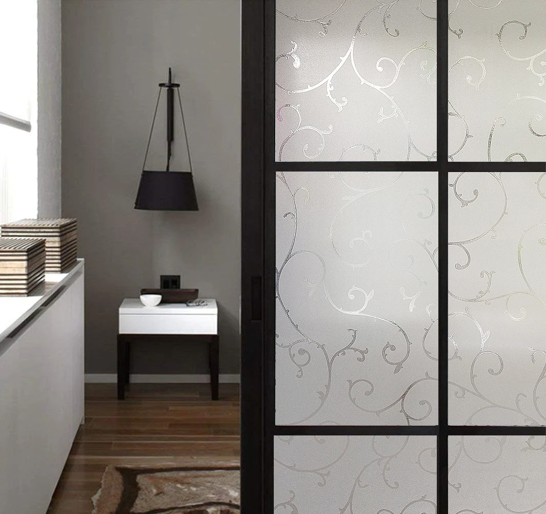 Матовая пленка для стекол статическая самоклеющаяся стеклянная наклейка для конфиденциальности виниловые Оконные покрытия цветок для домашнего декора лоза