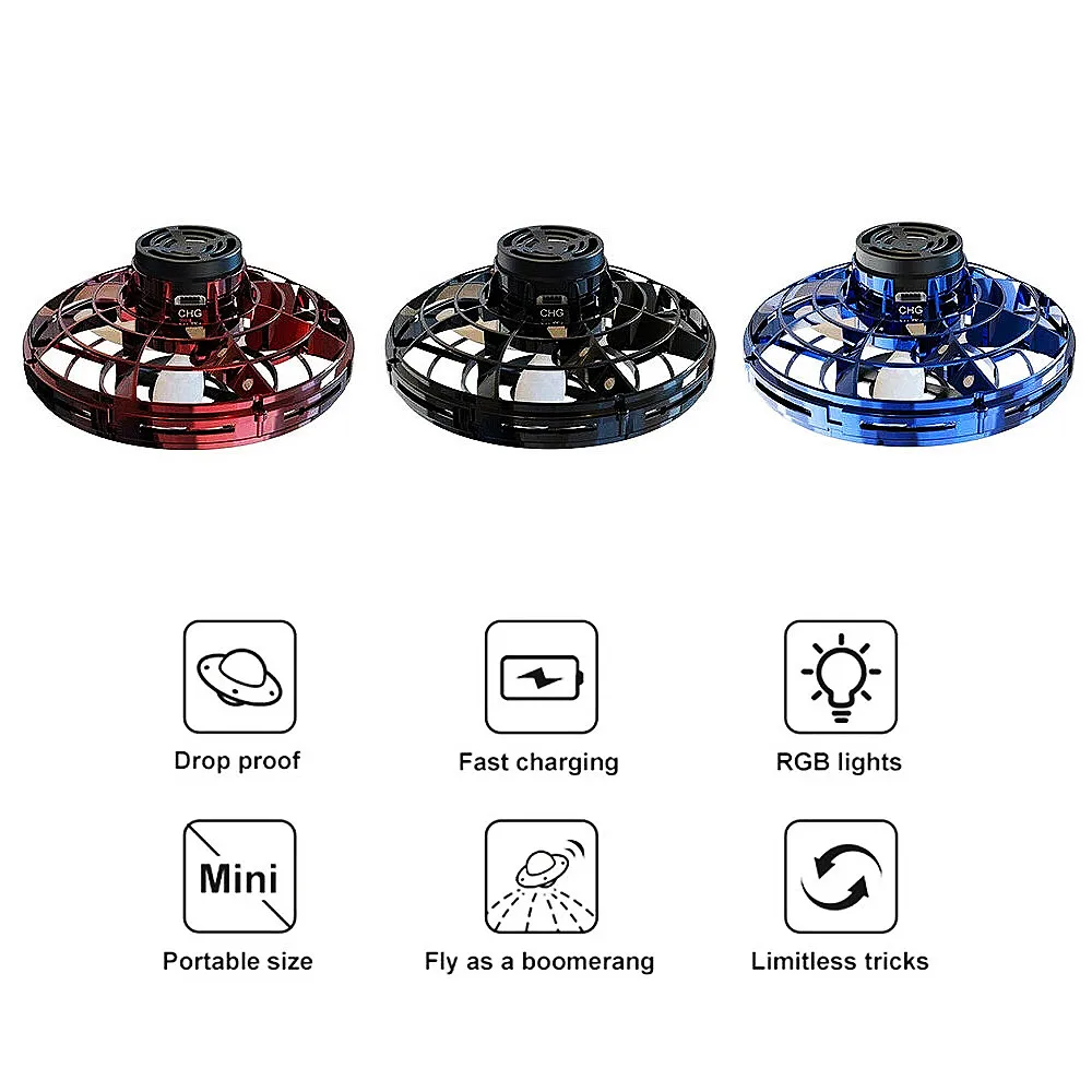 FLYNOVA Flying Spinner Boomerang Magic Mini UFO Drone Flyorb Fidget Toys Original Product 5