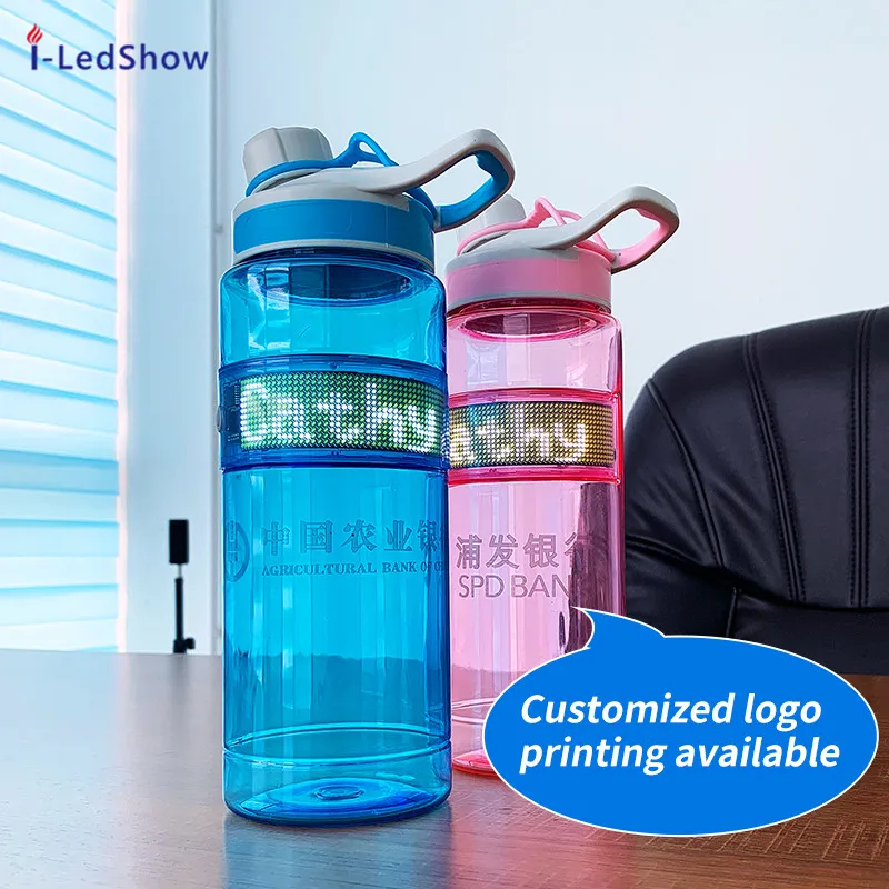 Water-Bottle-with-scrolling-message-LED-screen-display-Recharging-Bluetooth-APP-control-LED-CUP.jpg Vizes Palack Görgető Üzenettel Led Képernyő Kijelző Újratöltése Bluetooth Alkalmazásvezérlő Led -Pohár - Image 3