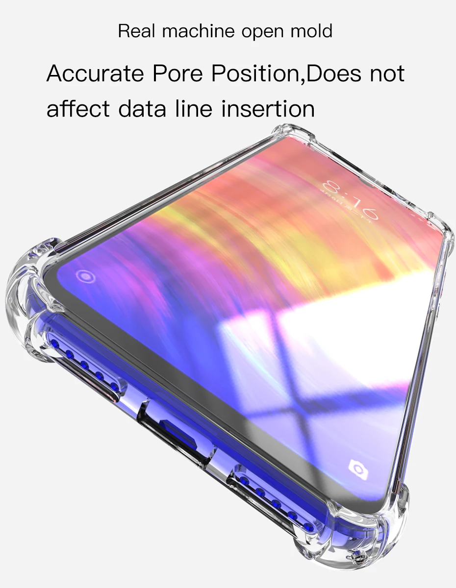 50 шт., противоударный чехол s для Xiaomi Redmi Note 8 Pro 7 6 5 5A 4 4X Prime, прозрачный чехол для телефона, мягкий прозрачный чехол из материала tpu