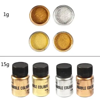

4 Colors Epoxy Resin Colorant Glitter Marble Metallic Pigment Resin Jewelry Maki