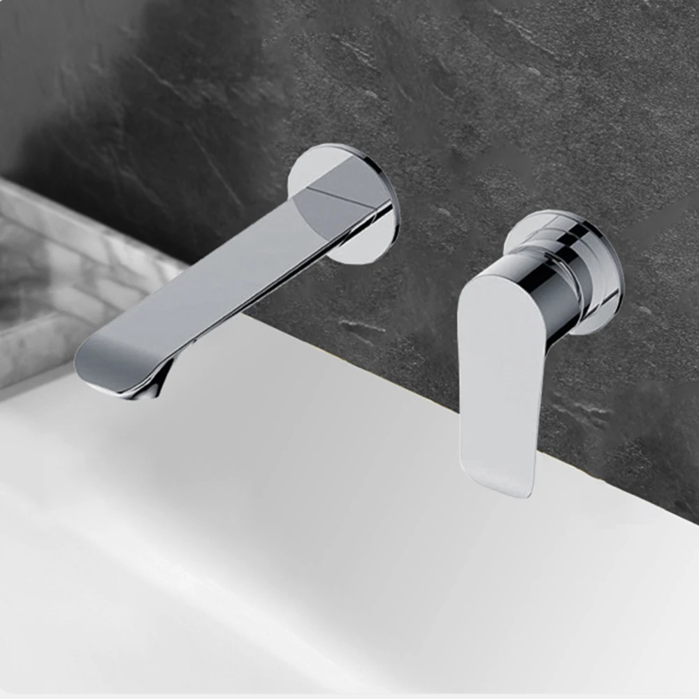 

Bathroom faucets vanity faucet bathroom accessories grifos de lavabo NERO RVS Wandmengkraan Zwart
