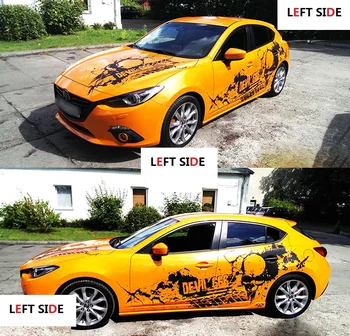 

LEFT SIDE Personality DIY Styling Car Stickers Decorative Waterproof Sunscreen Accessories Vehicle Modified Car Stickers