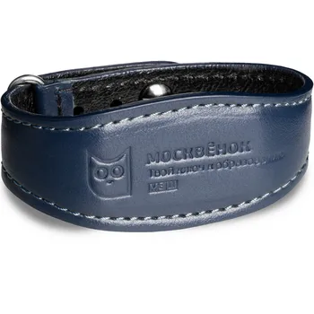 

Leather bracelet "Москвёнок Sapphire